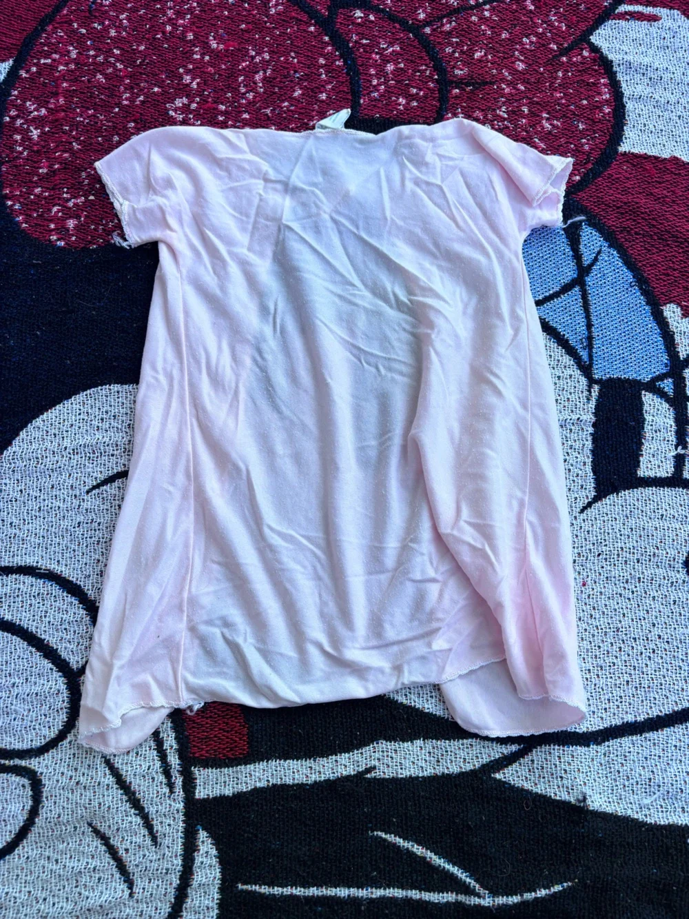 VINTAGE PINK BABY LAMB PATCH BED JACKET ROBE GOWN SIZE 6 MONTHS ADORABLE